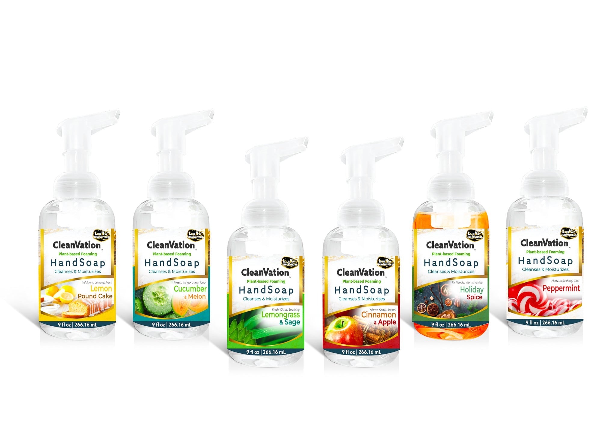 CleanVation HandSoap™ 6 Pack Variety: Plant-Based Foaming Hand Soap