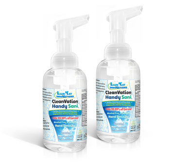 HandySani™ 2 Pack Foaming Hand Sanitizer - Two 9 fl oz Bottles (Alcohol-Free, FDA Approved Active Ingredient, Cleans & Moisturizes) -Unscented