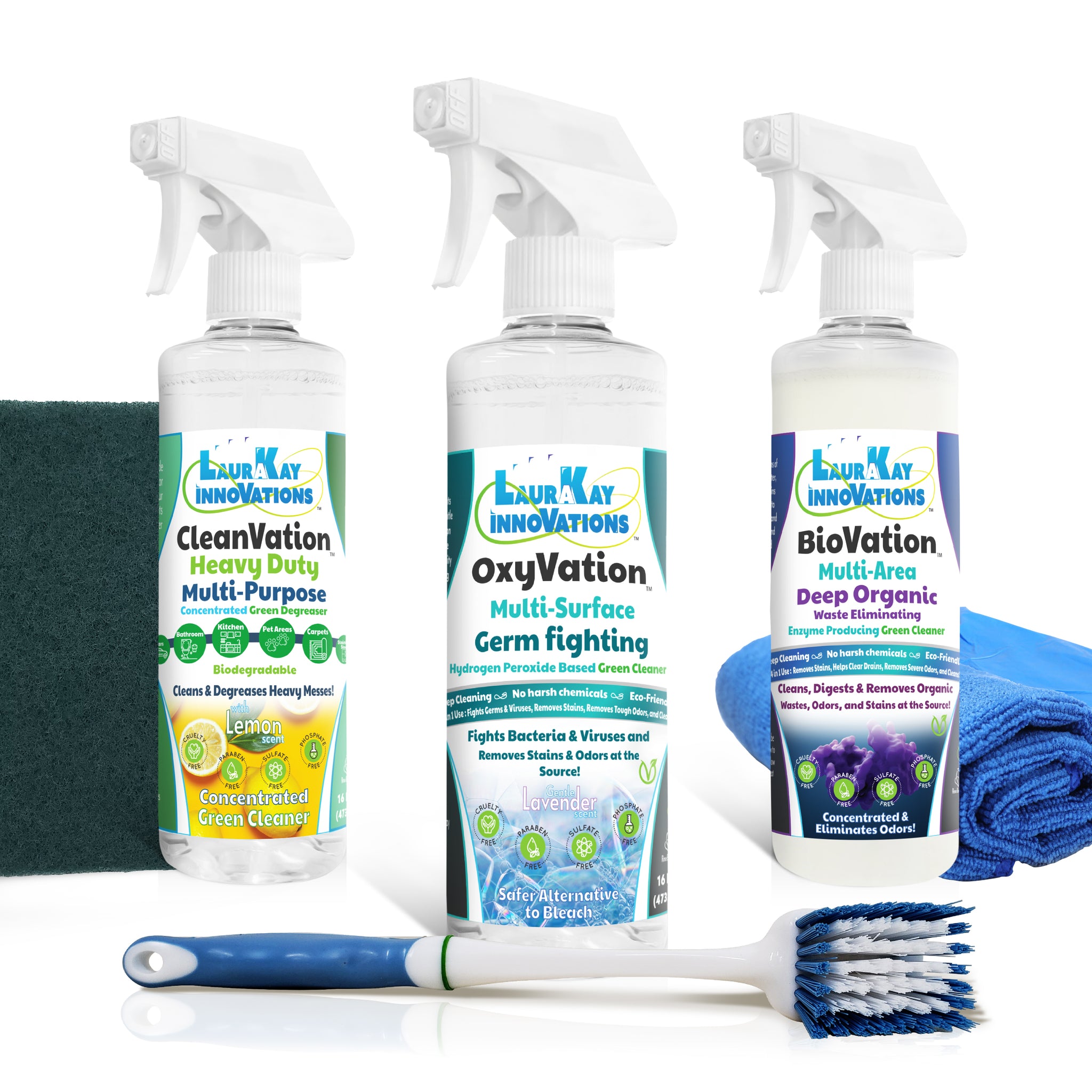 CleanVation Clean-Up Kit Multi-Purpose Heavy Duty Cleaning, Stain and Odor Removal Kit