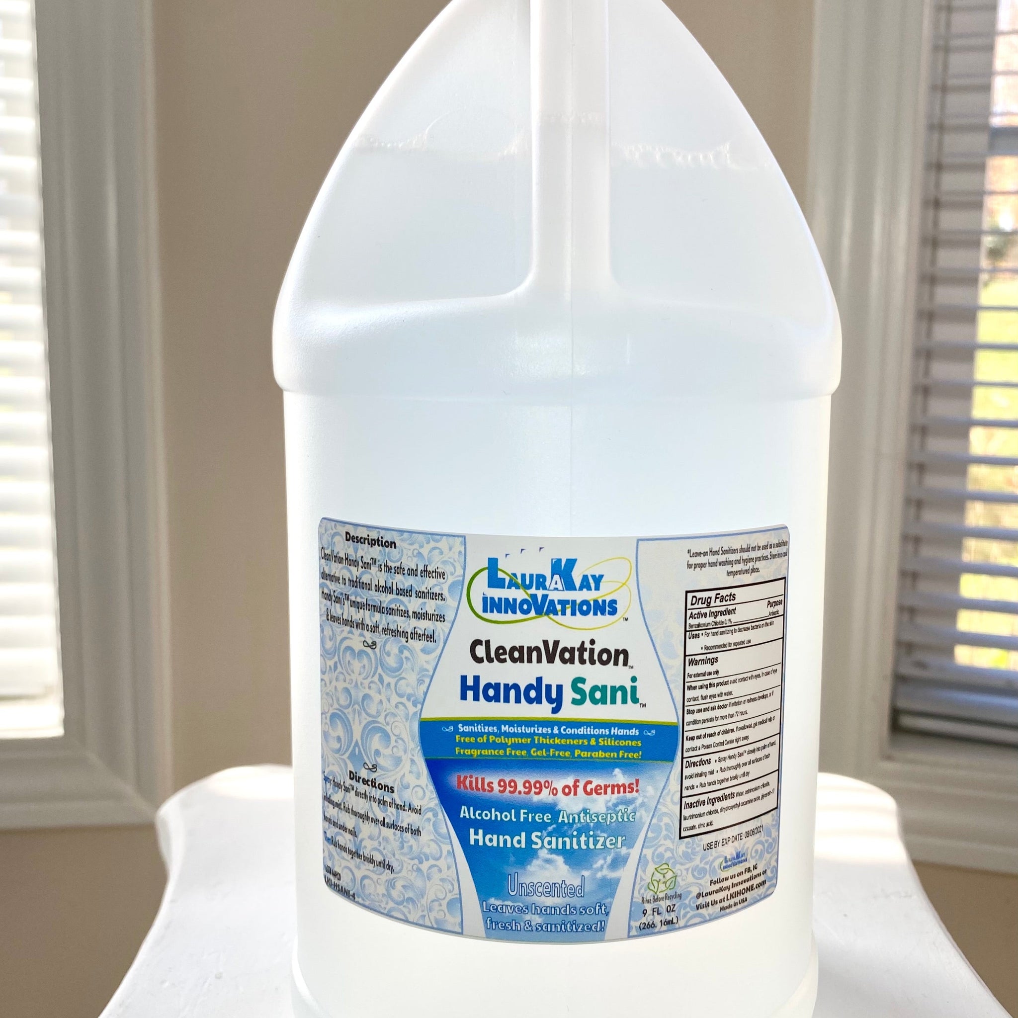 HandySani™ Foaming Hand Sanitizer Refill (Alcohol-Free, FDA Approved Active Ingredient, Cleans & Moisturizes) -Unscented