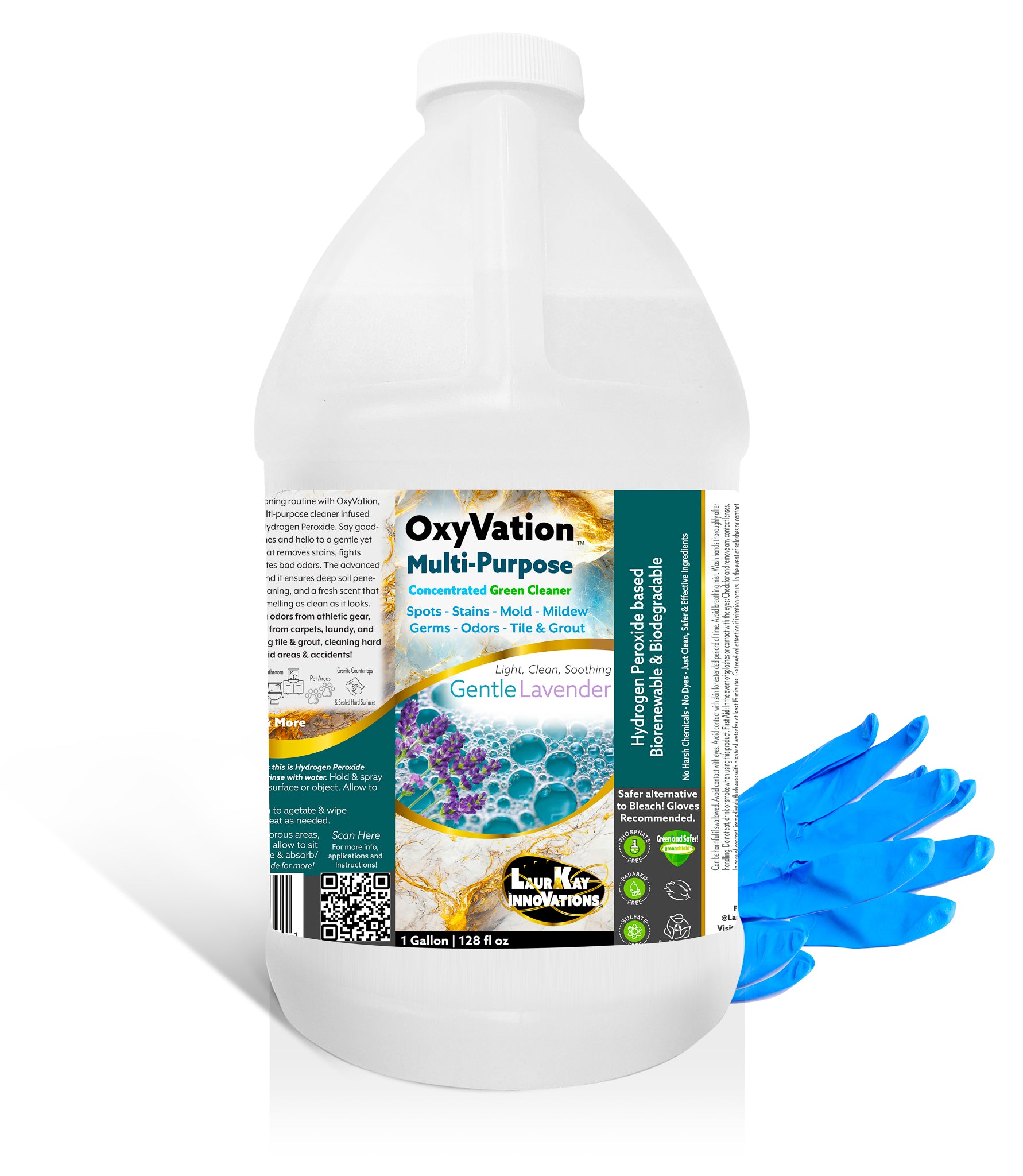 OxyVation™ 3 in 1 Germ & Virus Fighting, Stain and Odor, and Multi-Surface Green Cleaning 1 Gallon Refill - Gentle Lavender