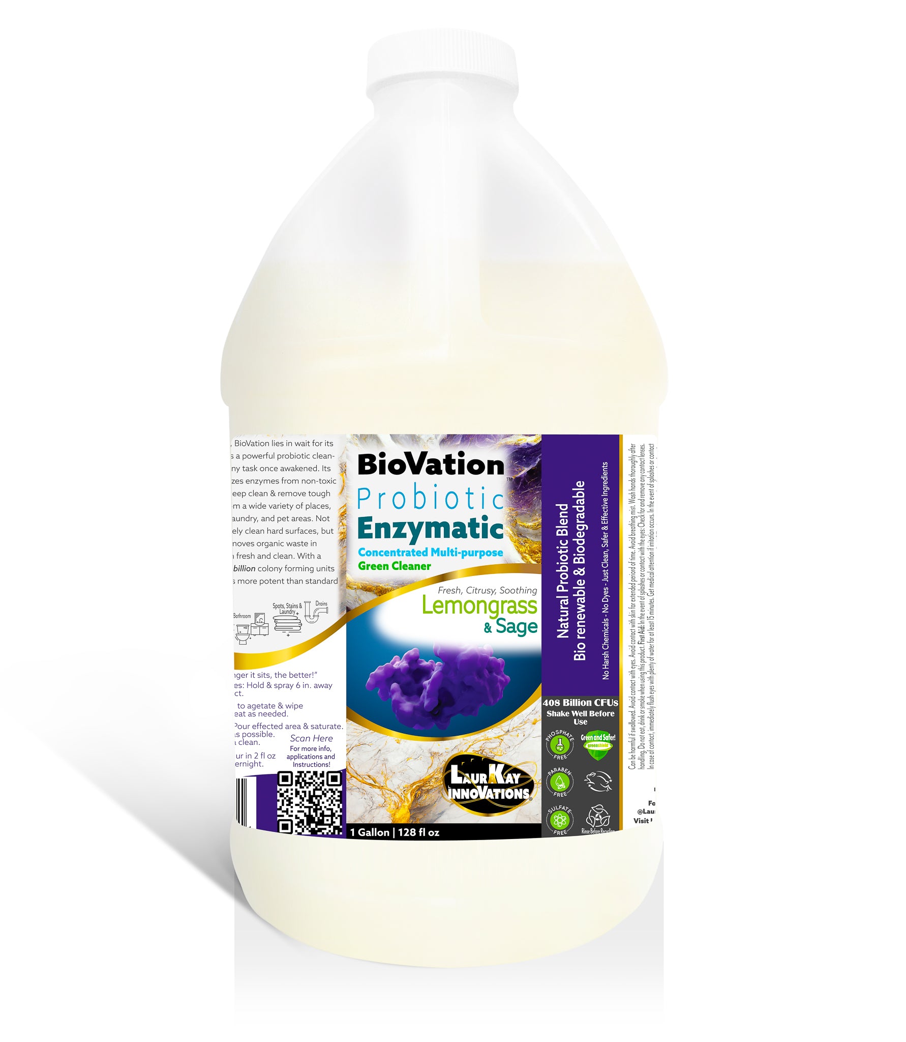BioVation™ One Gallon Concentrated Probiotic Enzymatic Green Cleaner